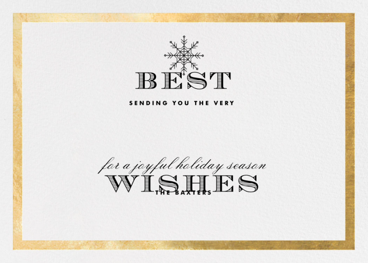 Foiled Frame Non-Photo - Business Holiday Card by Paperless Post