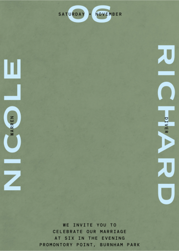 Linear Type - Wedding Invitation by Kelly Wearstler