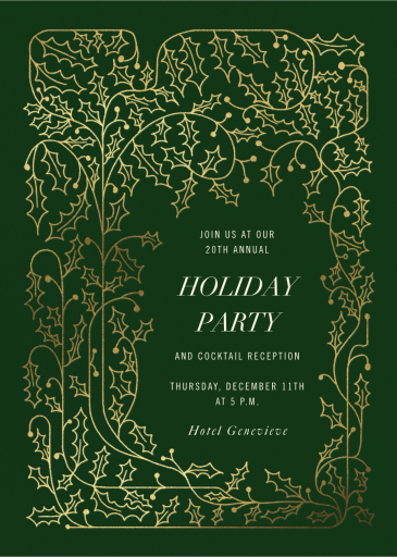 Holly Forest - Corporate Holiday Party Invitation by Paperless Post