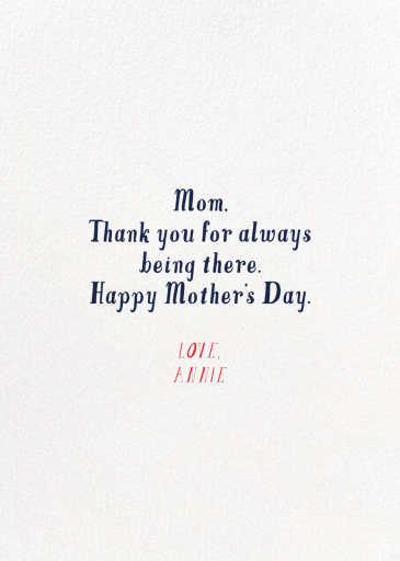 Apple Tree - Mother's Day Card by Mr. Boddington's Studio - Back