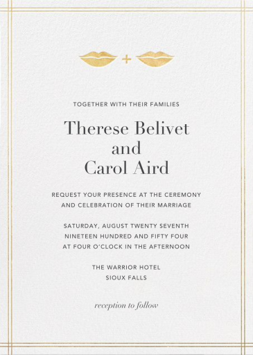 Lips and Stache (Wedding) - Save the Date by Jonathan Adler