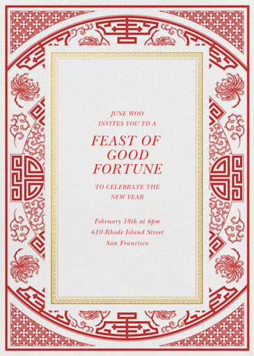 Fine China Invitation - Lunar New Year Invitation by Paperless Post