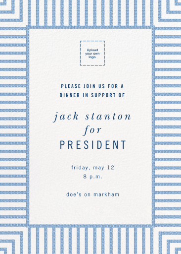 Seersucker Stripe - Fundraiser Invitation by kate spade new york