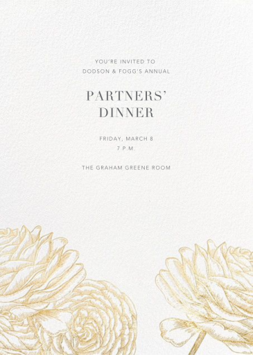 Ranunculus - Business Dinner Invitation by Paperless Post