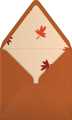 Thanksgiving Woodblock - Crate & Barrel Envelope