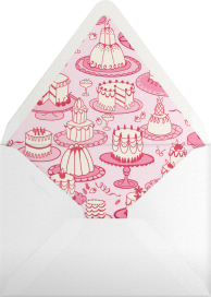 Pink Vintage Cakes - Liberty Envelope