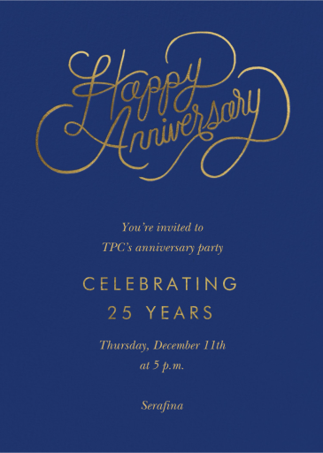 Golden Anniversary - Business Greeting Card by Rifle Paper Co.