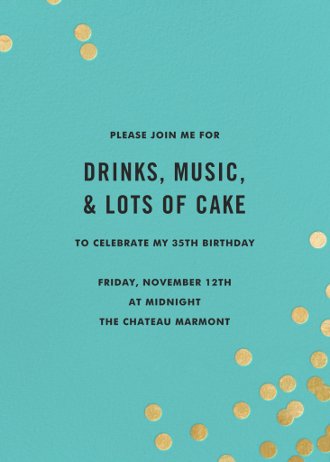 Confetti (Invitation) - Birthday Invitation by kate spade new york