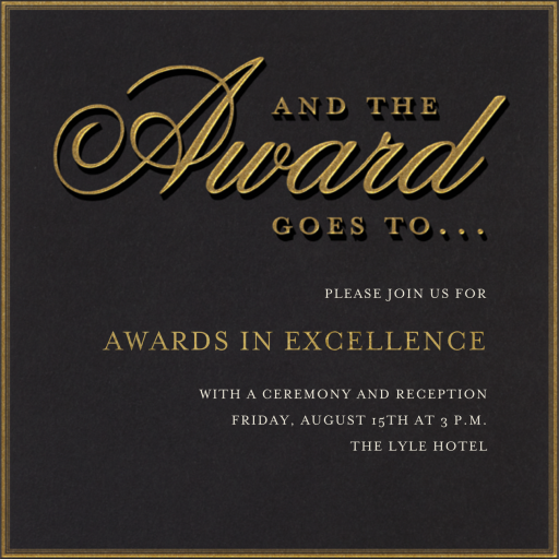 And the Award Goes To - Business Invitation by Paperless Post