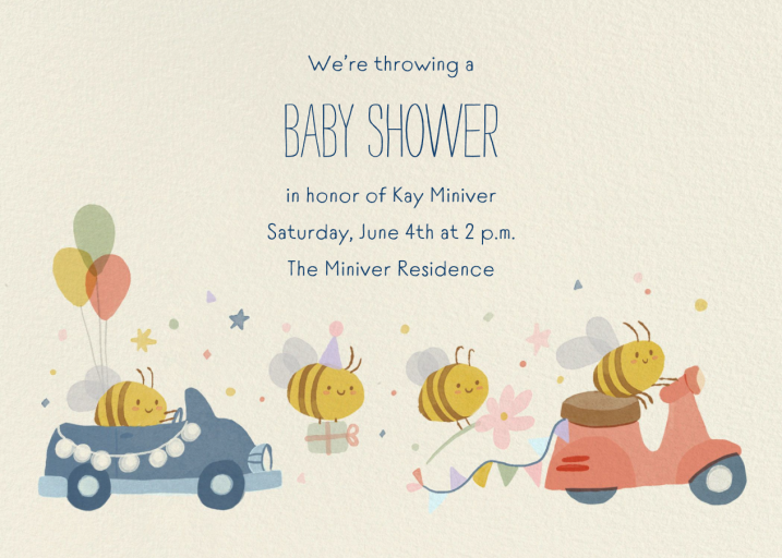 Bee Parade - Baby Shower Invitation by Paperless Post