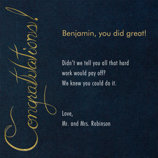 Formal Congratulations - Congratulations Card by Paperless Post