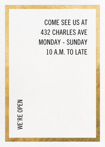 Simple Gold Border - Business Announcement by Paperless Post