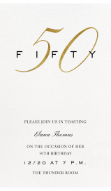 Poise Milestone - 50th Birthday Invitation by Paperless Post