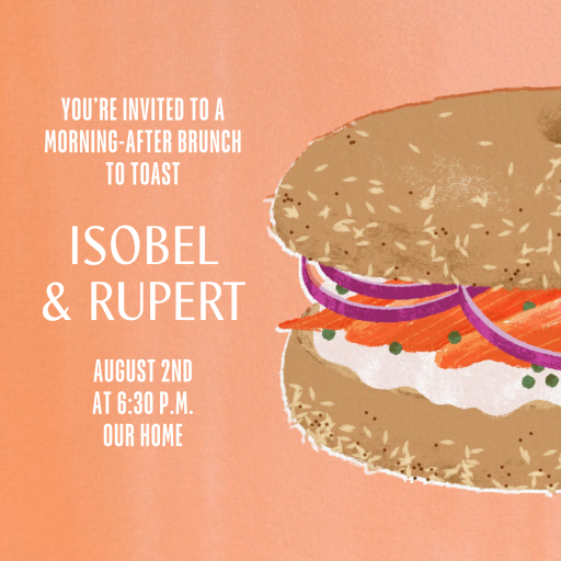 Bagel Brunch - Wedding Brunch Invitation by Paperless Post