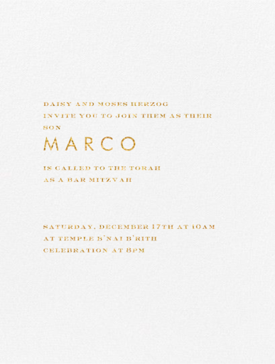 Brigid - Bar & Bat Mitzvah Invitation by Paperless Post
