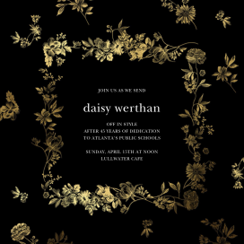 Royal Botanical - Retirement and Farewell Party Invitation by Oscar de la Renta