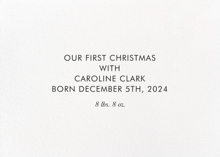 Christmas Bow Frame - Holiday Card by Linda and Harriett - Back