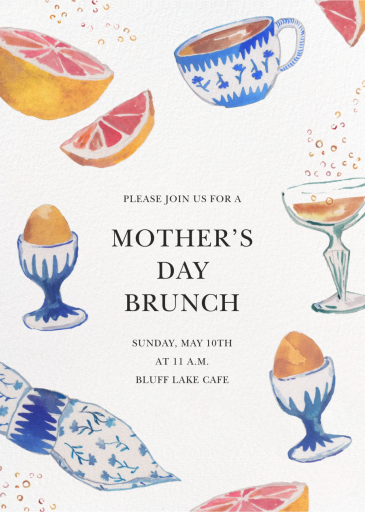 Brunch and Bubbles - Mother's Day Invitation by Happy Menocal