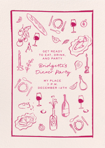 Table Doodle - Dinner Party Invitation by Pulp Templates Co.