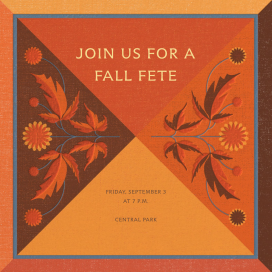 Folk Flowers - Fall Party Invitation by Paperless Post