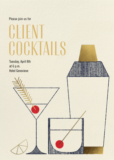 Cocktails & Shaker - Business Invitation by Paperless Post