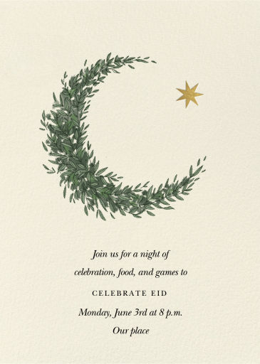 Lunar Wreath - Ramadan & Eid Invitation by Paperless Post