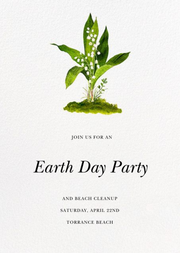 Muguet - Earth Day Invitation by Felix Doolittle