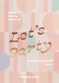 Mod in Peach - Birthday Invitation by Gold Rush Paper