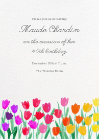 Rainbow Tulips - Birthday Invitation by Paper Source