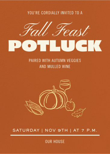 Fall Finds - Dinner Party Invitation by Paperless Post