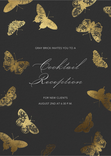 Burnell Butterfly - Cocktail Party Invitation by Schumacher