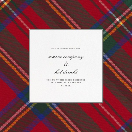 Tartan Plaid Border (Square) by Oscar de la Renta