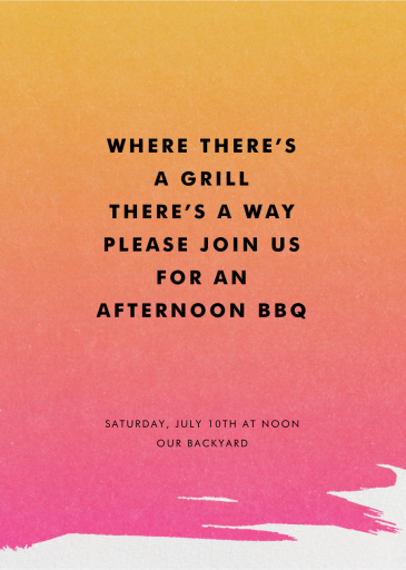 Gradient Painted - BBQ Invitation by Paperless Post