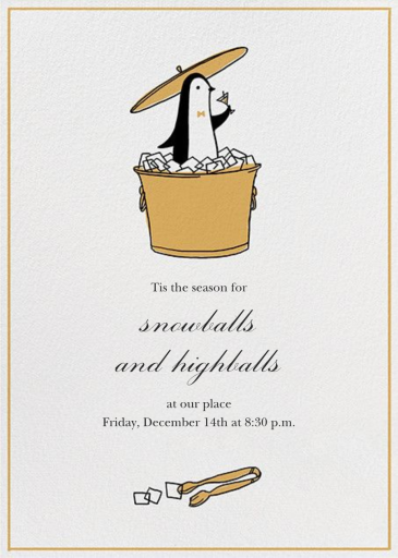 Butler in the Ice Bucket - Corporate Holiday Party Invitation by Paperless Post