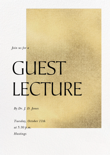 Modern Gold - Seminar Invitation by Paperless Post
