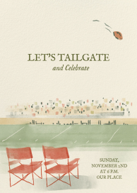 Watercolor Football Tailgate Invitation