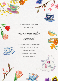 Tea Party Garden - Wedding Brunch Invitation by Happy Menocal