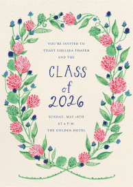 Graduation Wreath - Graduation Party Invitation by Mr. Boddington's Studio