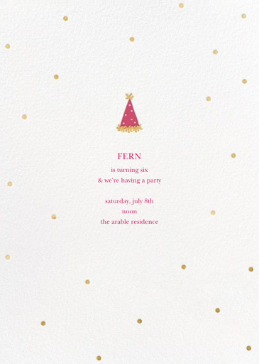 Put on Your Party Hat - Birthday Invitation by Sugar Paper