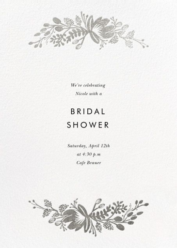 Floral Silhouette - Bridal Shower Invitation by Rifle Paper Co.