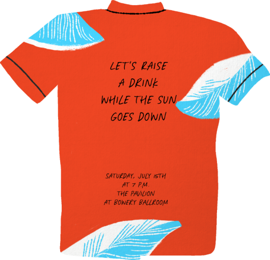 Floral Shirts Only - Summer Party Invitation by Paperless Post - Back