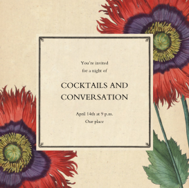 Derian Poppies - Party Invitation by John Derian
