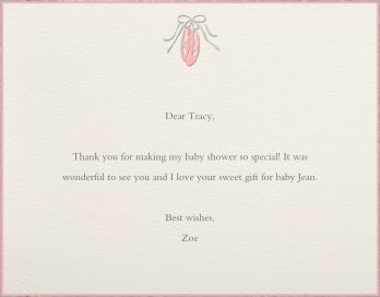 Ballet Slippers - Thank You Card by Paperless Post