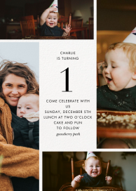 Quad - First Birthday Invitation by Paperless Post