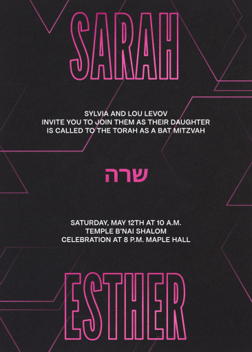 Geometric Lines - Invitation by Paperless Post