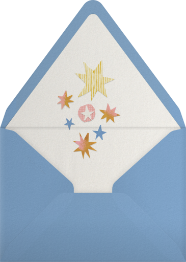 Moon Stars and Sheep Invitation Envelope