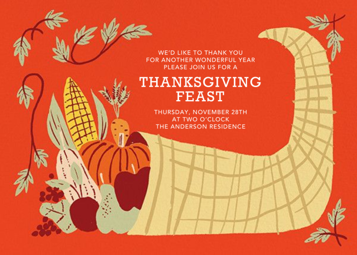 Horn of Plenty (Invitation) - Party Invitation by Paperless Post