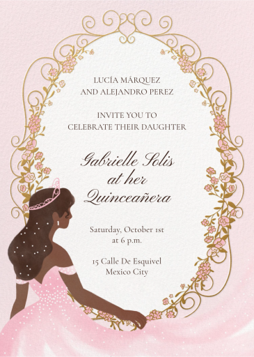 Sparkling Princess - Quinceañera Invitation by Paperless Post