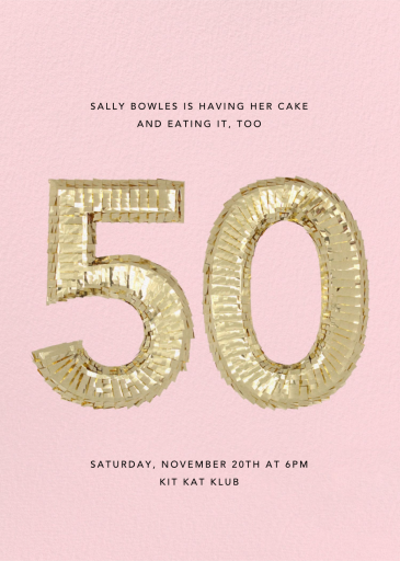 Shine - 50th Birthday Invitation by CONFETTISYSTEM