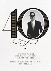 Pinstripe Numerals - Birthday Invitation by Paperless Post